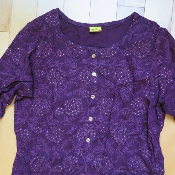 7 Shades authentic Indian Kameez style tunic purple grape size small - Picture 2 of 6